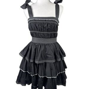 NWT Hunter Bell Sierra A-Line Dress Black with White accents Size 0